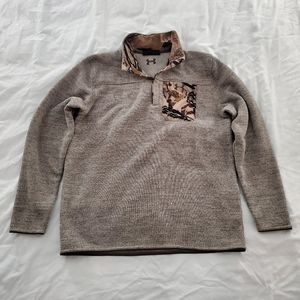 Under Armour Specialist Hensley 2.0 Mens 2XL Long Sleeve 1/4 Snap Camo Pocket